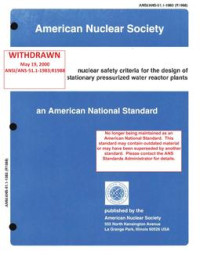 Nuclear Safety Criteria for the Design of Stationary Pressurized Water Reactor Plants