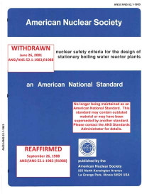 Nuclear Safety Criteria for the Design of Stationary Boiling Water Reactor Plants