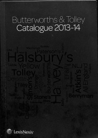 Butterworths & Tolley: Catalogue 2013-14