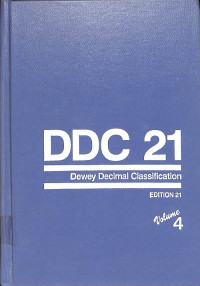 Dewey Decimal Classification and Relative Index Edition 21, Volume 4: Relative Index-Manual