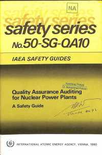 Quality Assurance Auditing for Nuclear Power Plants, A Safety Guide