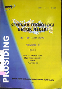 Volume II Bidang Agroteknologi, Bioteknologi dan Farmasi