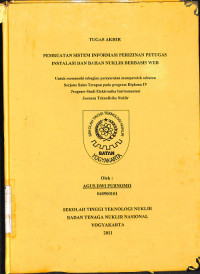 Pembuatan Sistem Informasi Perizinan Petugas Instalasi dan Bahan Nuklir Berbasis Web