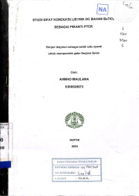 Studi Sifat Konduksi Listrik DC Bahan BaTiO3 Sebagai Piranti PTCR