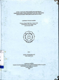 Studi Tentang Pengaruh pH Elektrolit Terhadap Sifat Mekanik Besi Yang Dilapisi Seng Menggunakan Metode Elektroplating