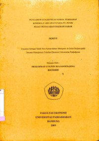 Pengaruh Lingkungan Kerja Terhadap Kinerja Karyawan Pada PT. PUSRI Pusat Pemasaran Daerah Jabar