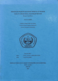 Program Aplikasi Database Penjualan Motor Pada PT. Sinar Surya Matahari Motor Dengan Visual Basic