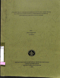 Analisis Nilai Tambah dan Pendapatan Usaha Madu Murni dan Minuman Madu di Pusat Pelebahan Nasional (Pusbahnas) Parungpanjang, Bogor