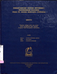 Perancangan Sistem Informasi Penerimaan Pegawai Pada PT. Sigma Rancang Perdana