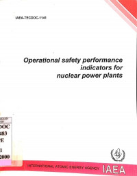 Operational Safety Performance Indicators for Nuclear Power Plants