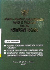 Undang-Undang RI Nomor 17 Tahun 2003 Tentang Keuangan Negara