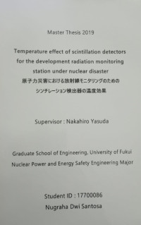 Temperature effect of scintillation detectors for the development radiation monitoring station under nuclear disaster