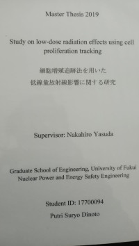 Study on low-dose radiation effects using cell proliferation tracking