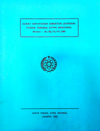 Surat Keputusan Direktur Jenderal Badan Tenaga Atom Nasional Nomor: 36/DJ/VI/1981