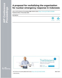 A proposal for revitalizing the organization for nuclear emergency response in Indonesia