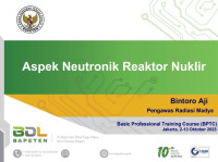 Aspek Neutronik Reaktor Nuklir