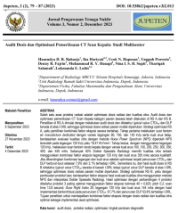 Audit Dosis dan Optimisasi Pemeriksaan CT Scan Kepala: Studi Multisenter | JUPETEN 2023