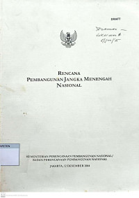 Draft Rencana Pembangunan Jangka Menengah Nasional