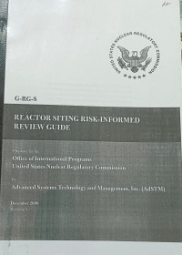 G-RG-S Reactor Siting Risk-Informed Review Guide