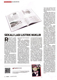 Image of Kliping Tempo - Sekali Lagi Listrik Nuklir, Tempo 16 Agustus 2015