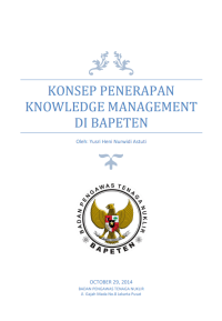 Image of Konsep Penerapan Manajemen Pengetahuan di BAPETEN