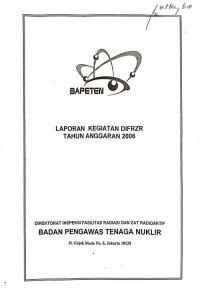 Image of Laporan Kegiatan DIFRZR TA 2006