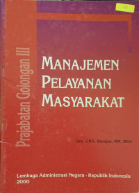Image of Manajemen Pelayanan Masyarakat