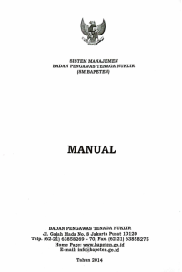 Image of Manual Sistem Manajemen BAPETEN 2014 (DRAFT)