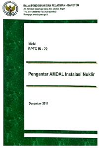 Modul BPTC IN – 22 Pengantar AMDAL Instalasi Nuklir