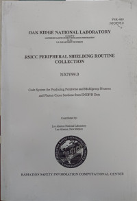 Image of RSICC PERIPHERAL SHIELDING ROUTINE COLLECTION (1)
