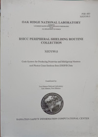 Image of RSICC PERIPHERAL SHIELDING ROUTINE COLLECTION (2)