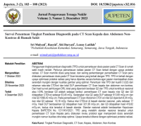 Survei Penentuan Tingkat Panduan Diagnostik pada CT Scan Kepala dan Abdomen Non-Kontras di Rumah Sakit | JUPETEN 2023