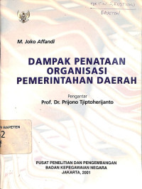 Dampak Penataan Organisasi Pemerintahan Daerah