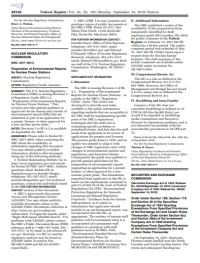 Preparation of Environmental Reports for Nuclear Power Stations