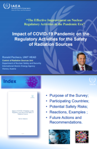 Impact of COVID-19 Pandemic on the Regulatory Activities for the Safety of Radiation Sources - The Effective Improvement on Nuclear Regulatory Activities in the Pandemic Era