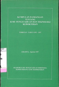 Kumpulan Pandangan Tentang Ilmu Pengetahuan dan Teknologi Kedokteran, Terbitan Tahun 1992-1997