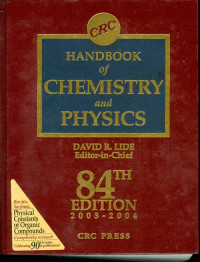 CRC Handbook of Chemistry and Physics, 84th Edition 2003-2004