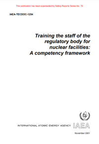 Training the Staff of the Regulatory Body for Nuclear Facilities: A Competency Framework