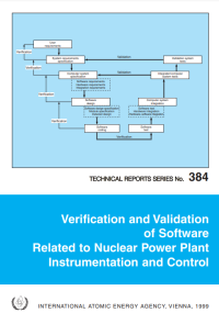 Verification and Validation of Software Related to Nuclear Power Plant Instrumentation and Control | Technical Reports Series No. 384