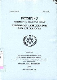 Prosiding Pertemuan dan Presentasi Ilmiah Teknologi Akselerator dan Aplikasinya, Yogyakarta-Indonesia, 2008