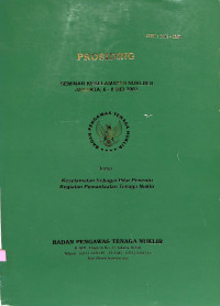 Prosiding Seminar Keselamatan Nuklir II, Jakarta, 6-8 Mei 2002: 