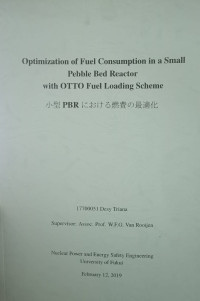 Optimization of Fuel Consumption in a Small Pebble Bed Reactor with OTTO Fuel Loading Scheme