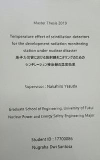 Temperature effect of scintillation detectors for the development radiation monitoring station under nuclear disaster